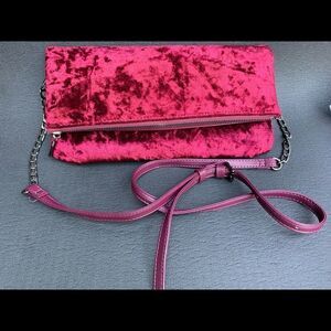 Sole Society Crushed Velvet Convertible Clutch